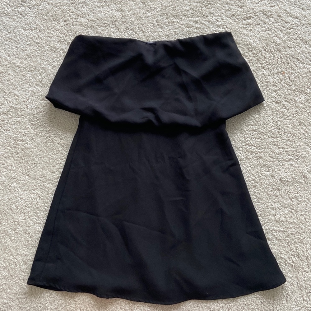 LuLus black strapless mini dress
